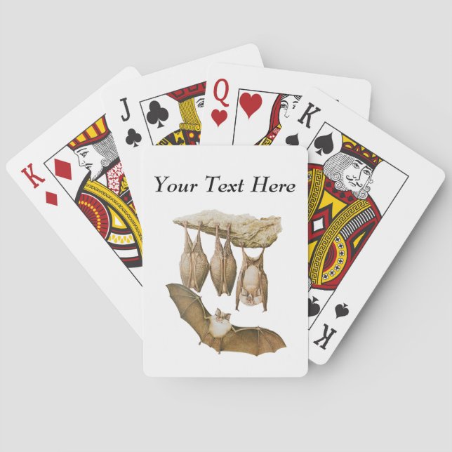 Baralho O vintage golpeia a ilustração, desenho animal (Verso)