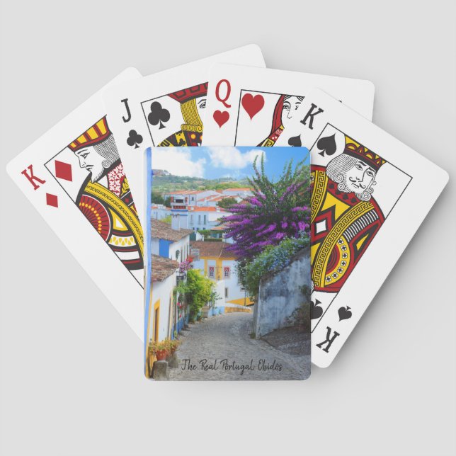 Baralho Obidos Flowers, Portugal (Verso)