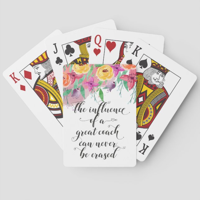 Baralho Obrigado de treinador, você oferece o presente do  (Verso)