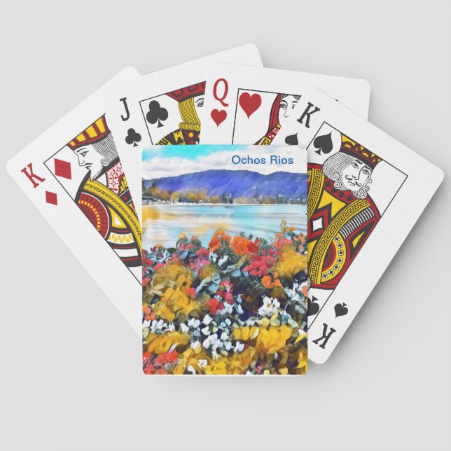 Baralho Ochos Rios Neon Pop Art Floral (Verso)