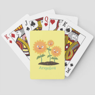 Baralho Óculos de desenho animados bonitos e felizes