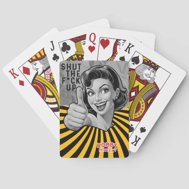 Baralho Oferta de divórcio de cartas de jogar retrô (Verso)
