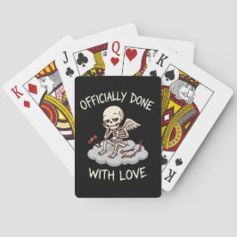 Baralho Officially Done With Love Skeleton Cupid Design