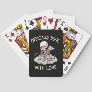 Baralho Officially Done With Love Skeleton Cupid Design