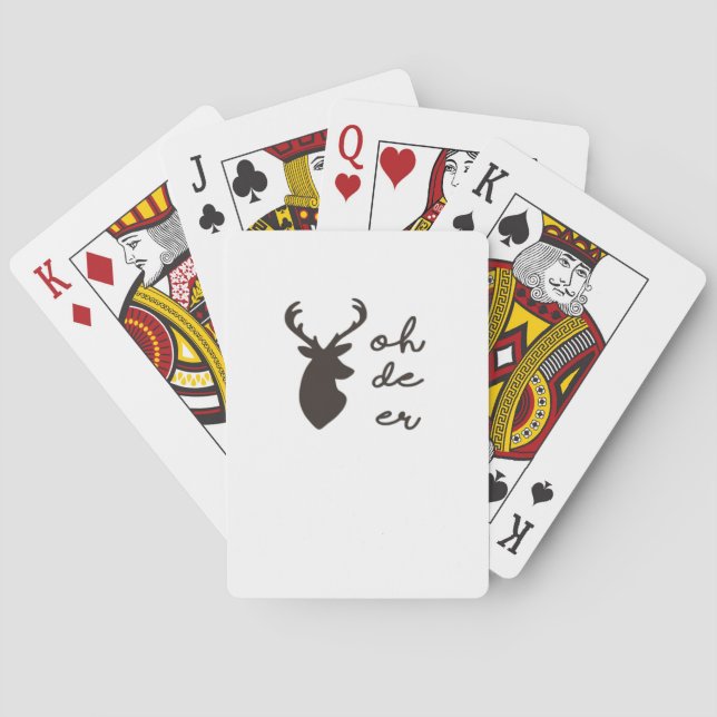 Baralho Oh Deer Estilo Gráfico Moderno  (Verso)