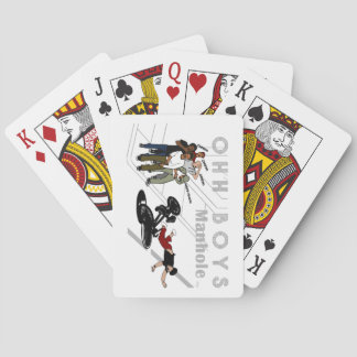 Baralho OHH BOYS - Homem na bicicleta bate em um gabinete 