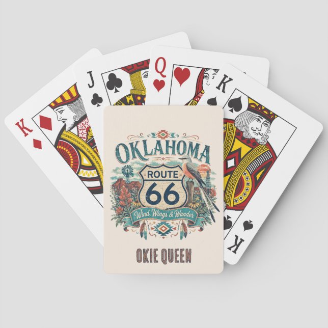 Baralho Oklahoma Prairie Boho Rota 66 Noite de Jogo (Verso)