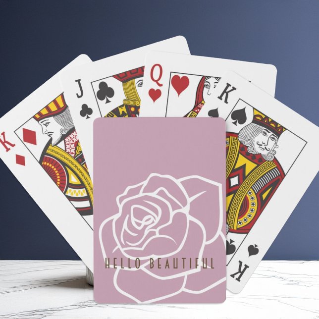Baralho Olá Linda - Rosa Chic Moderno (Criador carregado)