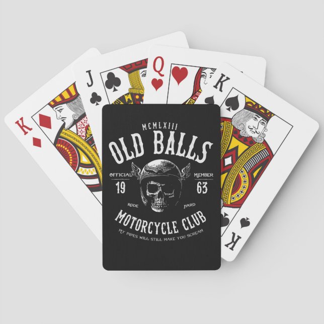 Baralho Old Balls MC – Ride Hard, Roar Louder (Verso)