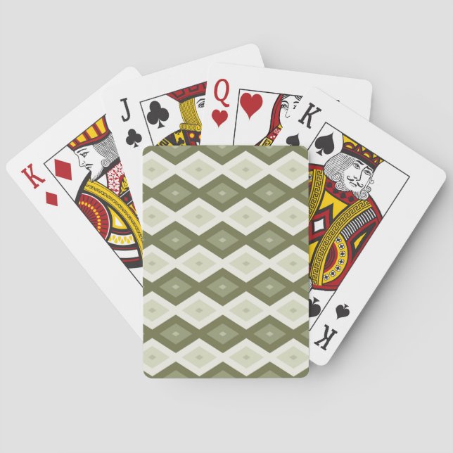 Baralho Olive green diamond pattern (Verso)