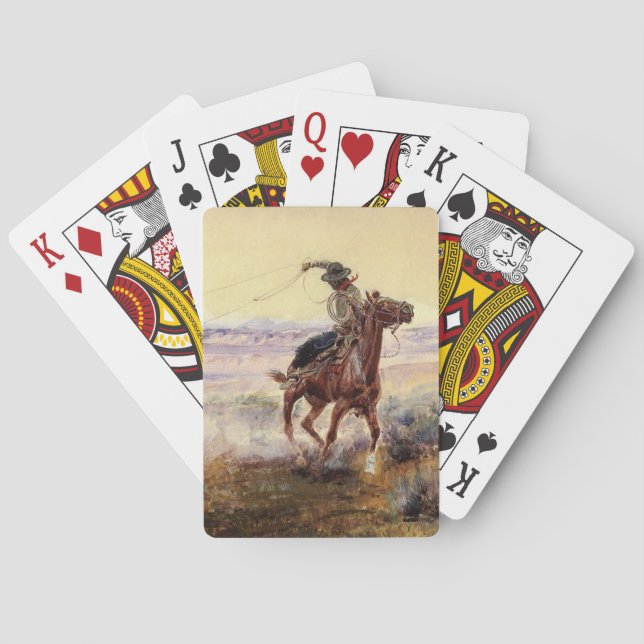 Baralho "On the Pond" por Charles M Russell (Verso)