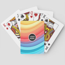 Ondas Abstrato modernas do arco-íris com seu logot