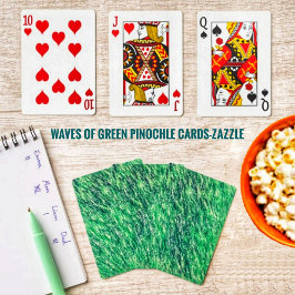 Baralho Ondas De Cartões De Pinochle Verdes