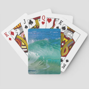 Baralho Ondas de Praia de Verão no Oceano Azul