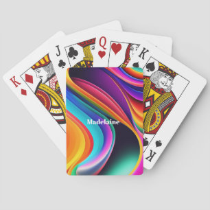 Baralho Ondas Retroativas Coloridas Pessoais