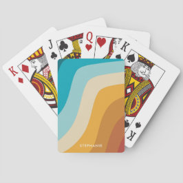 Baralho Ondas Retrovisoras Coloridas do Arco-Íris Personal