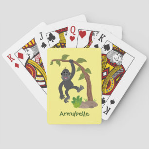 Baralho Óptica de desenho animado de gorila de bebê feliz