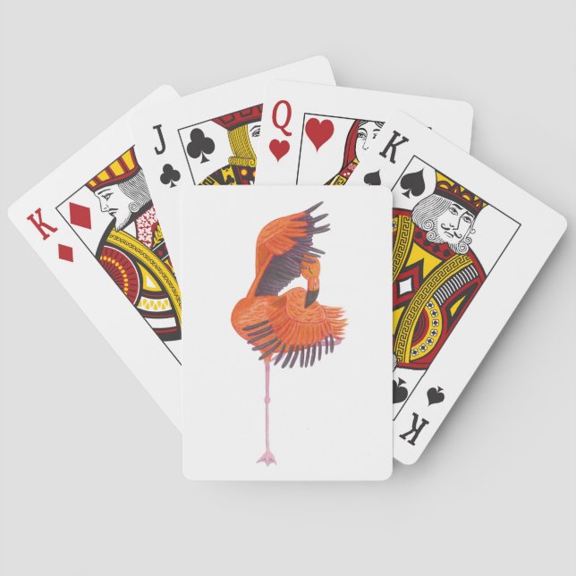 Baralho Orange Flamingo in Dance Pose (Verso)