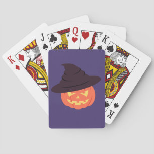 Baralho Orange Retro Pumpkin Poker Cards Vintage Hallowen