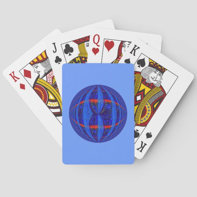 Baralho Orb Dark Blue jogando cartas azul (Verso)