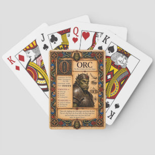 Baralho Orc, Arte de Bestiário Medieval