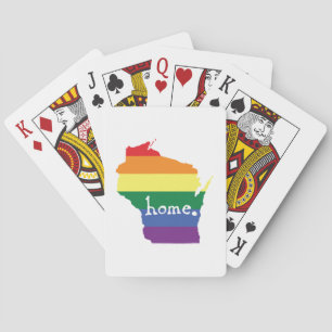 Baralho Orgulho gay de Wisconsin Mapa do lar