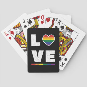 Baralho Orgulho gay LGBTQ Sinalizador Distúrbio do Amor Gr