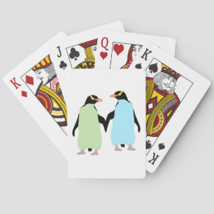 Baralho Orgulho gay Pinguins Segurando Mãos