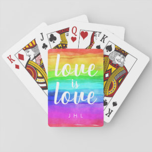 DIYthinker Pintura Coração LGBT Arco-íris Poker Baralho Jogo de Mesa  Presente