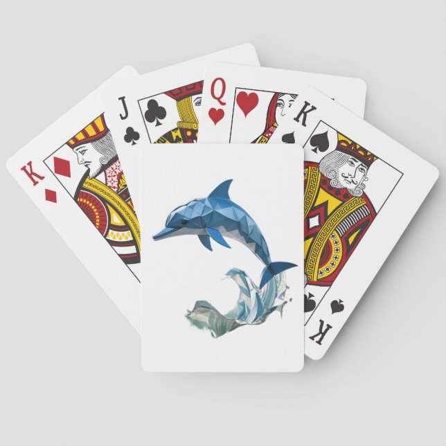 Baralho Origami dolphin back to school (Verso)