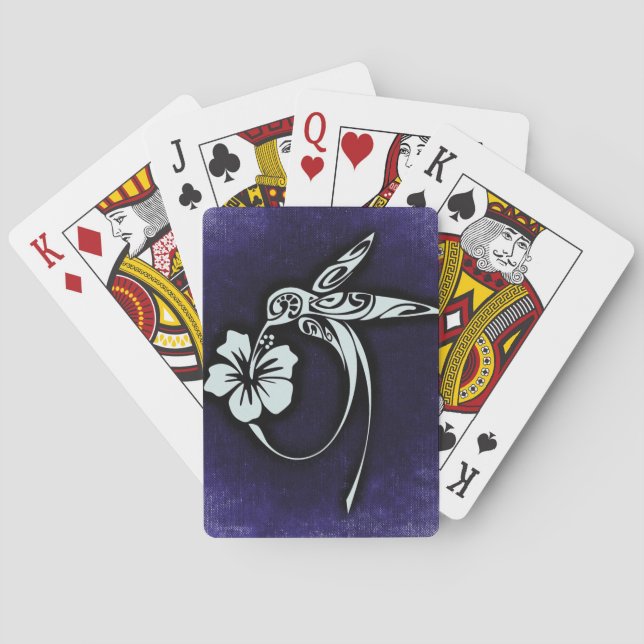 Baralho Ornate Bird on Deep Blue (Verso)