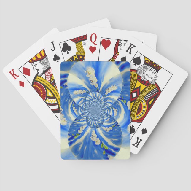 Baralho Orquídea Pintura em Aquarela, Nuvens Mandala (Verso)