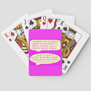 Baralho Os bolos são legais para amantes de comida cor ro