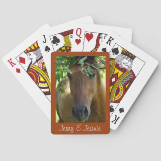 Baralho Os cartões de jogo do cavalo de Brown personalizam