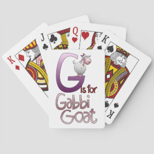 Baralho Os cartões de jogo, G são para a cabra de Gabbi