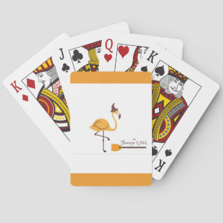 Baralho os cartões de jogo mágicos do flamingo