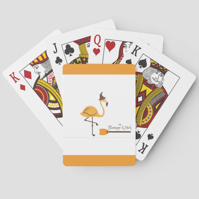 Baralho os cartões de jogo mágicos do flamingo (Verso)