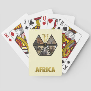 Baralho Os Cinco Grandes Cartões Africanos Jogando