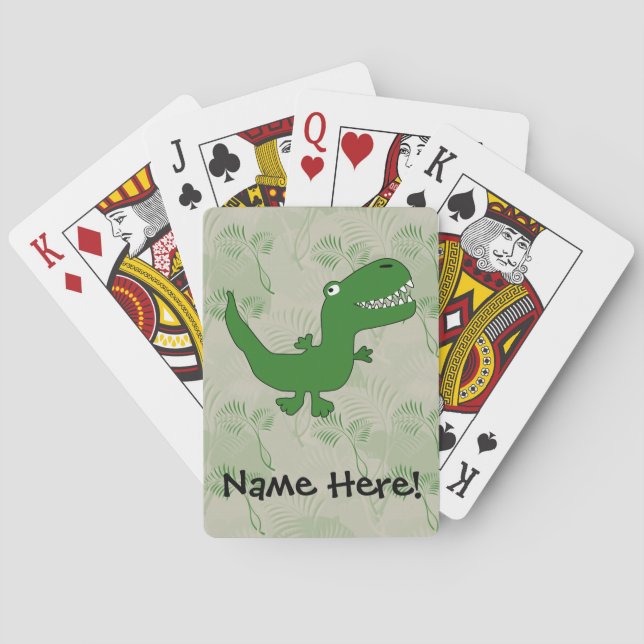 Baralho Os desenhos animados do dinossauro de Rex do (Verso)