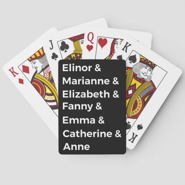 Baralho Os Heroínas de Jane Austen I (Verso)