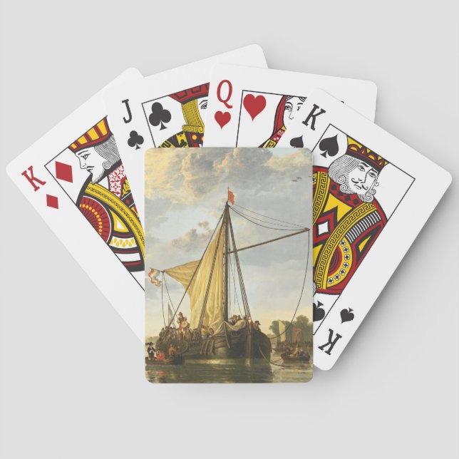 Baralho Os Maas em Dordrecht Aelbert Cuyp (Verso)