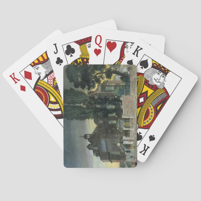 Baralho Os poços de Sadler, 1826 (gravura colorida) (Verso)