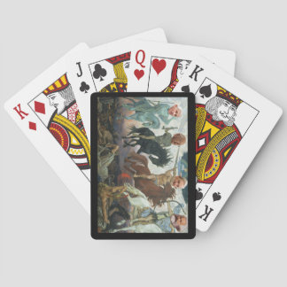 Baralho Os Quatro Cavaleiros do Apocalipse Jogando Cartões