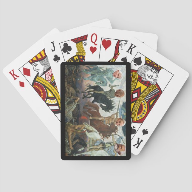 Baralho Os Quatro Cavaleiros do Apocalipse Jogando Cartões (Verso)