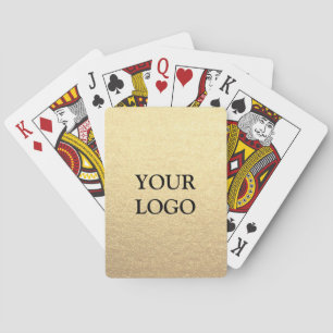Baralho Ouro Limpo Simples Personalizado Sua Logotipo Aqui