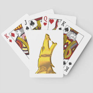 Baralho Ouro Wolf Head White Poker
