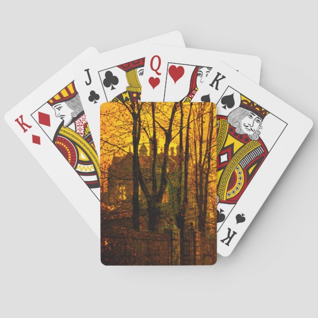 Baralho Outubro depois John Atkinson Grimshaw (Verso)