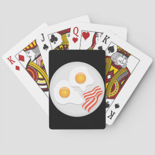 Baralho Ovos fritos e cartões de jogo do bacon