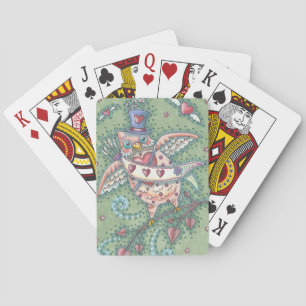 BARALHO OWL HOOTS N' HEARTS PINK BICYCLE PLAYCLE CARDS