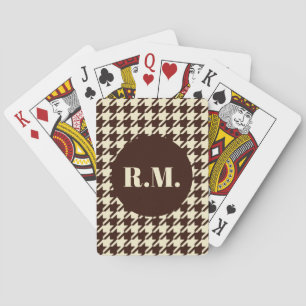 Baralho Padrão Clássico de Ivory Pepita Houndstooth